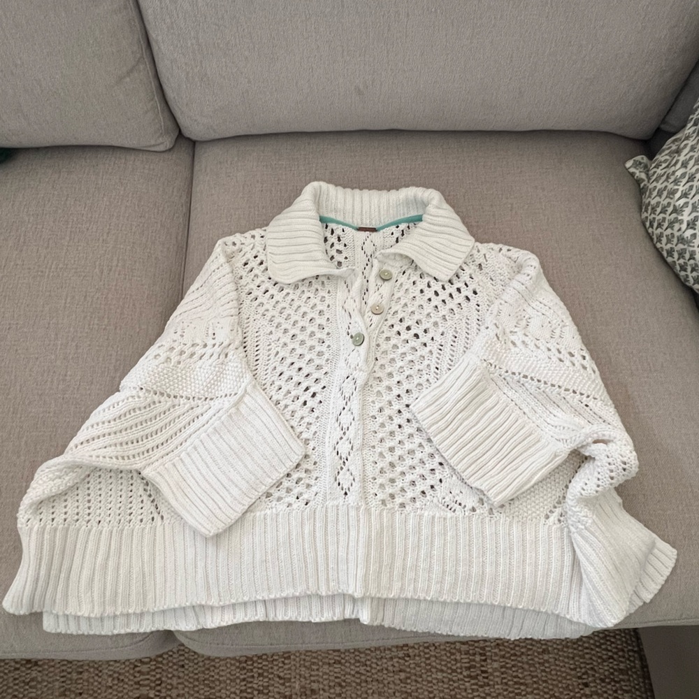 Free People White Women's Sweater